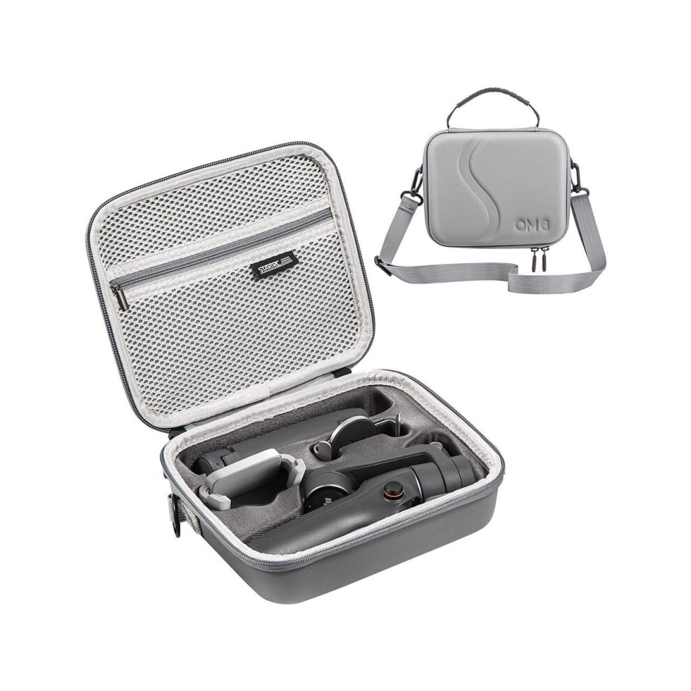 OM 6 Case, Waterproof Portable PU Leather Storage Shoulder Bag Travel Carrying Case for DJI Osmo Mobile 6 Gimbal Stabilizer Accessories