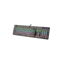 USB LED Backlit Retro Typewriter Mechanical Keyboard -Blue Switch - Round Keycaps -104 Keys Gaming Keyboard Mechanical Gaming Keyboard PC/Mac/Gamer