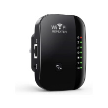 WiFi Repeater, 300Mbps WiFi Extender, 2.4GHz WiFi Amplifier with Repetidor/Ap Mode and WPS Function, WiFi Network Signal Amplifier with Ethernet Port