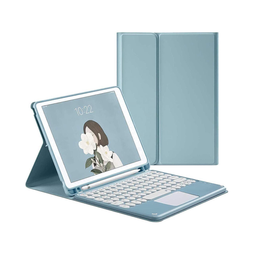 Touchpad Keyboard Case For Samsung Galaxy Tab A7 10.4 Inch 2020 Mdoel Sm-T500/T505/T507, Slim Leather Cover With Detachable Keyboard / Trackpad / Penc 609808283266