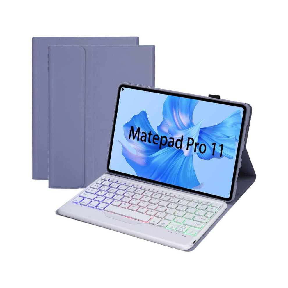 Photos - Other for Computer Keyboard Case for Huawei MatePad Pro 11 , Soft TPU Protective Cover,  Magnetically Detachable Wireles 2022[Tri-Color Backlit]