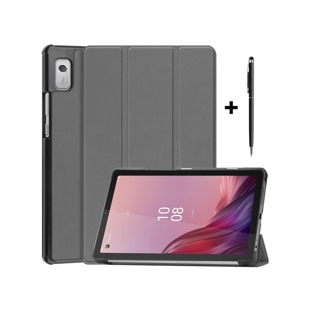 Case For Lenovo Tab M9 2023 9 Inch Tablet Model Tb310xu / Tb310fu, Slim Lightweight Stand Hard Shell Protective Cover With Stylus Pen Gray 609808285093