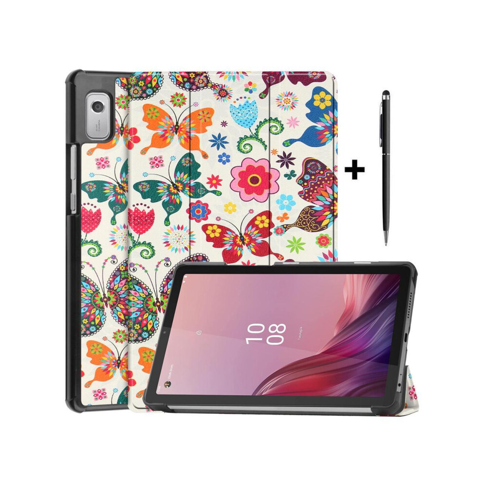 Case For Lenovo Tab M9 2023 9 Inch Tablet Model Tb310xu / Tb310fu, Slim Lightweight Stand Hard Shell Protective Cover With Stylus Pen Butterfly 609808285154