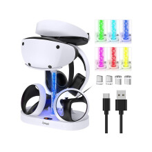 Charging Station for PS VR2 with RGB Light, GORIXER Vertical Charging Stand Dock Support for PSVR2 Headset Display Accessories for Playstation VR2 wit
