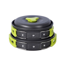 Camping Cookware Mess Kit Backpacking Gear & Hiking Outdoors Bug Out Bag Cooking