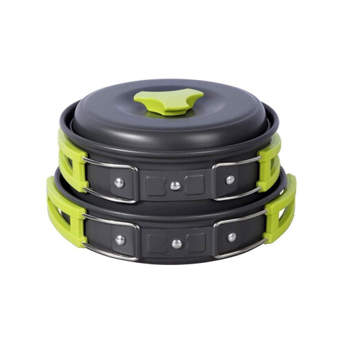 Camping Cookware Mess Kit Backpacking Gear & Hiking Outdoors Bug Out Bag Cooking