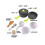 Camping Cookware Mess Kit Backpacking Gear & Hiking Outdoors Bug Out Bag Cooking 6