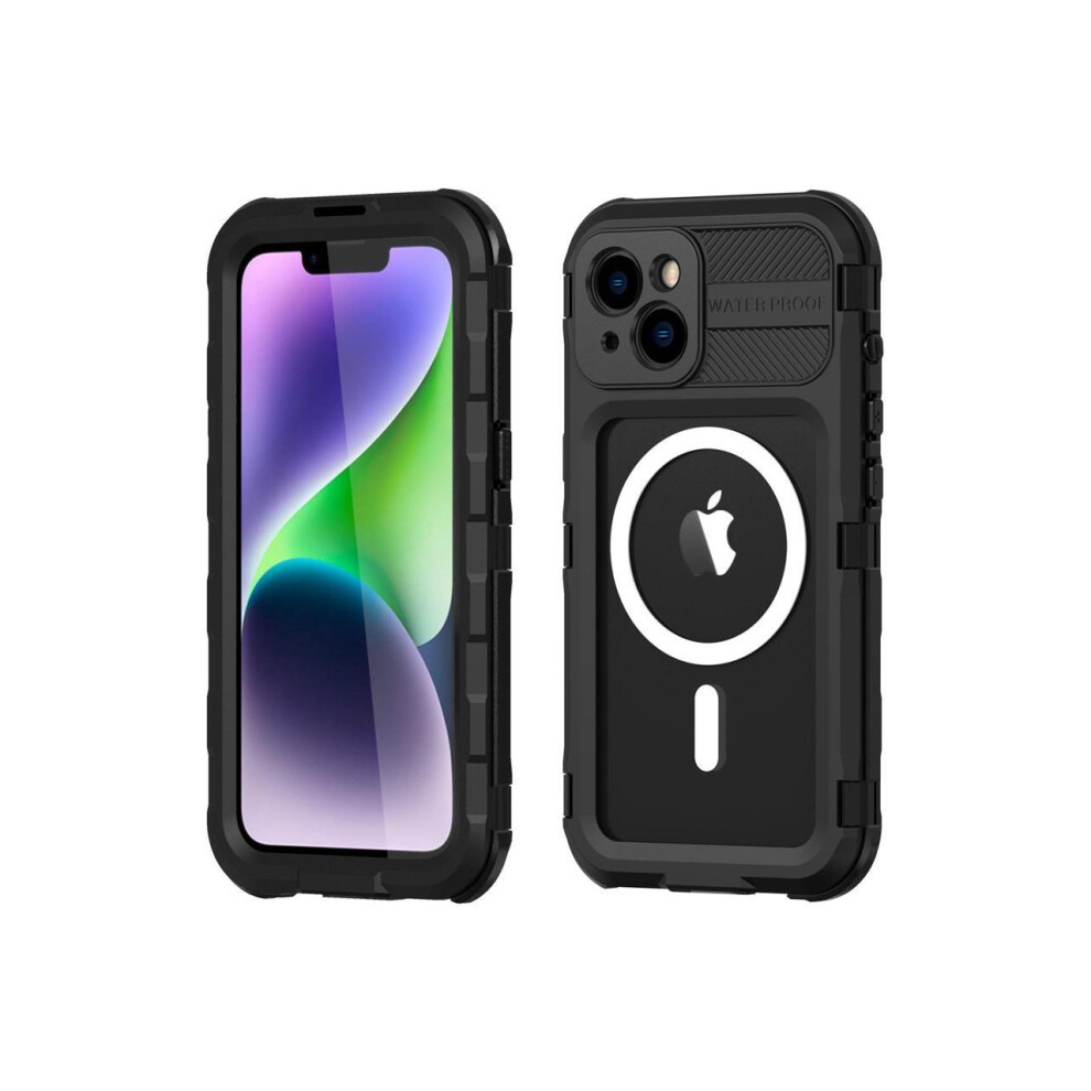 Iphone 14 Plus 6.7 Inch Waterproof Case, Magsafe Compatible, Built-In Screen Protector Ip68 Underwater Dustproof 360 Shockproof Protective Cover 609808285611