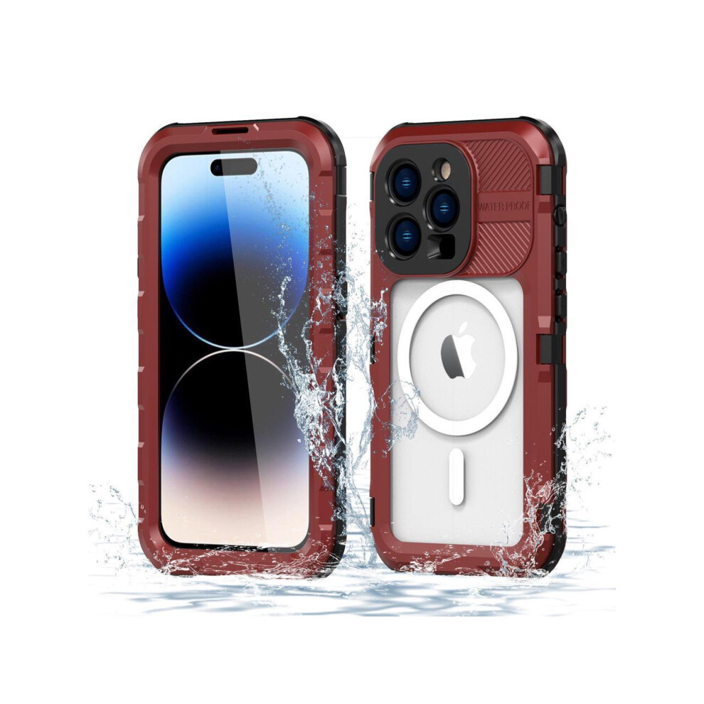 Iphone 14 Pro Max Waterproof Case, Magsafe Compatible, Built-In Screen Protector Ip68 Underwater Dustproof 360 Shockproof Protective Cover For Iphone 609808285604