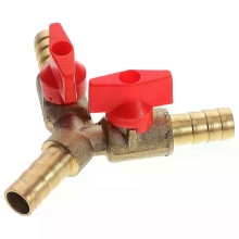 Raccord cannelé de distribution de gaz à trois voies en forme de Y, collier de serrage en T (cuivre