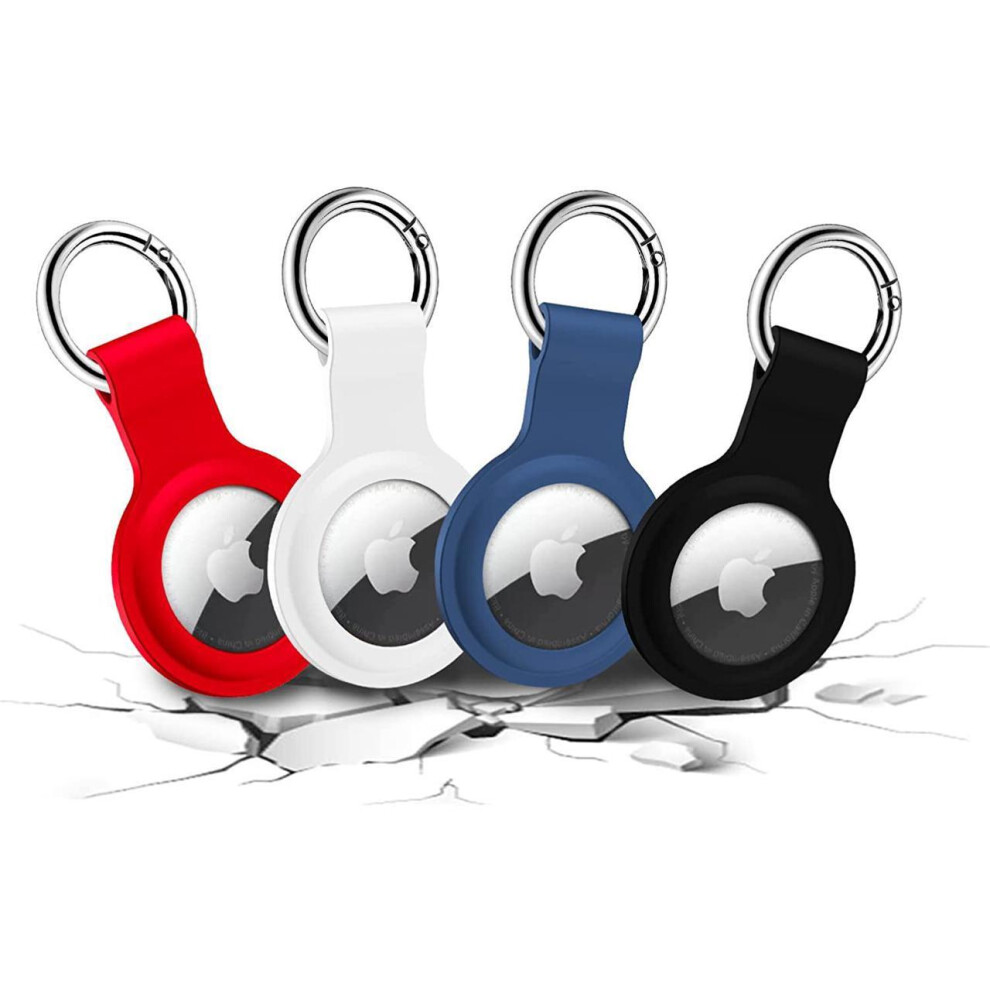 4 Pack Apple Airtag Holder, Ultra Silicone Case For Airtags, Protective Cover Compatible With Airtag Gps Item Finders With Anti-Lost Keychain Fo Light 609808287066