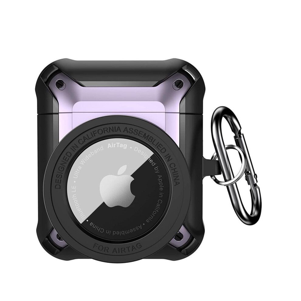 Compatible Airpods Pro Case And Airtags Case Cover, 2 In 1 Protective Case Shockproof Airpod Pro Case For Men Women With Keychain Ipod Pro Skin For A 609808286656