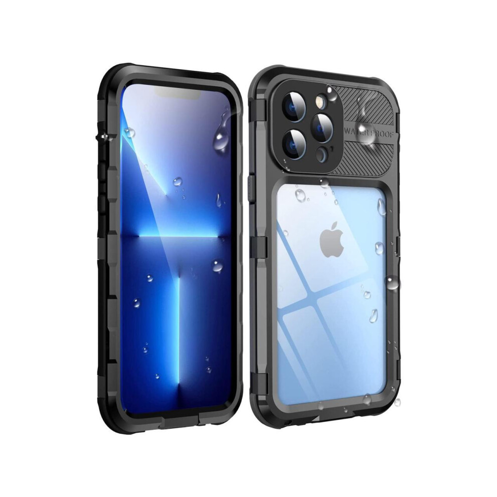 Photos - Case iPhone 13 Pro 6.1 inch Waterproof Metal  - Built-in [Screen Protector][IP68 Water Proof][15FT Military Grade Shockproof]