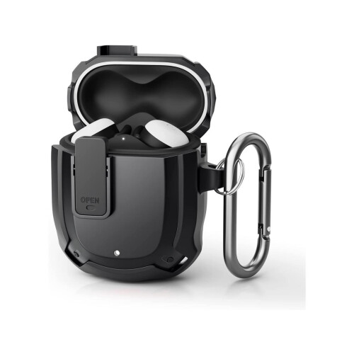 Compatible with Google Pixel Buds 2 Case Cover [Front LED Visible] Shockproof Protective Case with Keychain Secure Lock Design Hard PC Case Cover for 2
