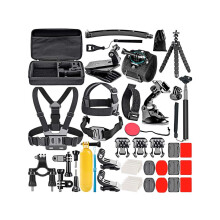 50 in 1 Action Camera Accessory Kit Compatible with GoPro Hero 11 10 9 8 7 6 5 4 GoPro Max GoPro Fusion Insta360 DJI Osmo Action Action 2 AKASO, and m