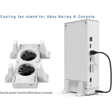 Vertical Cooling Fans Stand for Xbox Series S Console Smart Xbox Series S Cooler Fan Temperature Controlled 3 Levels Adjustable Speed with Type-C Powe