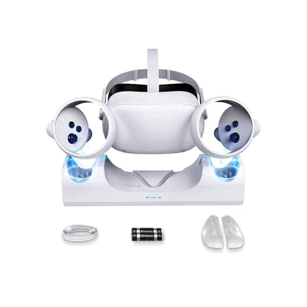 Upgraded Charging Dock For Meta Quest 2,Vr Headset Charging Stand For Oculus Quest 2,Simultaneously Magnetic Charging Headset And Touch Controller, Ch 609808289114