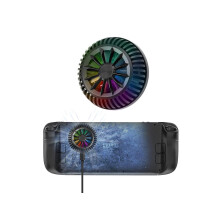 Steam Deck Fan, Semiconductor Cooler for Steam Deck with 7-Blade Fan and RGB Colourful Light, 3 Seconds Fast Cooling Magnetic Fan Cooler for Steam Dec