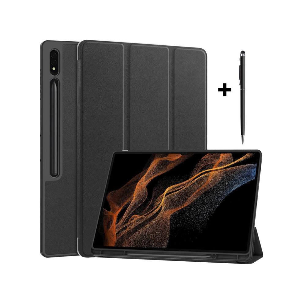 Protective Case For Samsung Galaxy Tab S9 Ultra 14.6 Inch 2023 Sm-X910 Sm-X916b Sm-X918u, Folio Slim Stand Cover With With Pencil Holder, Stylus Pen 609808290943