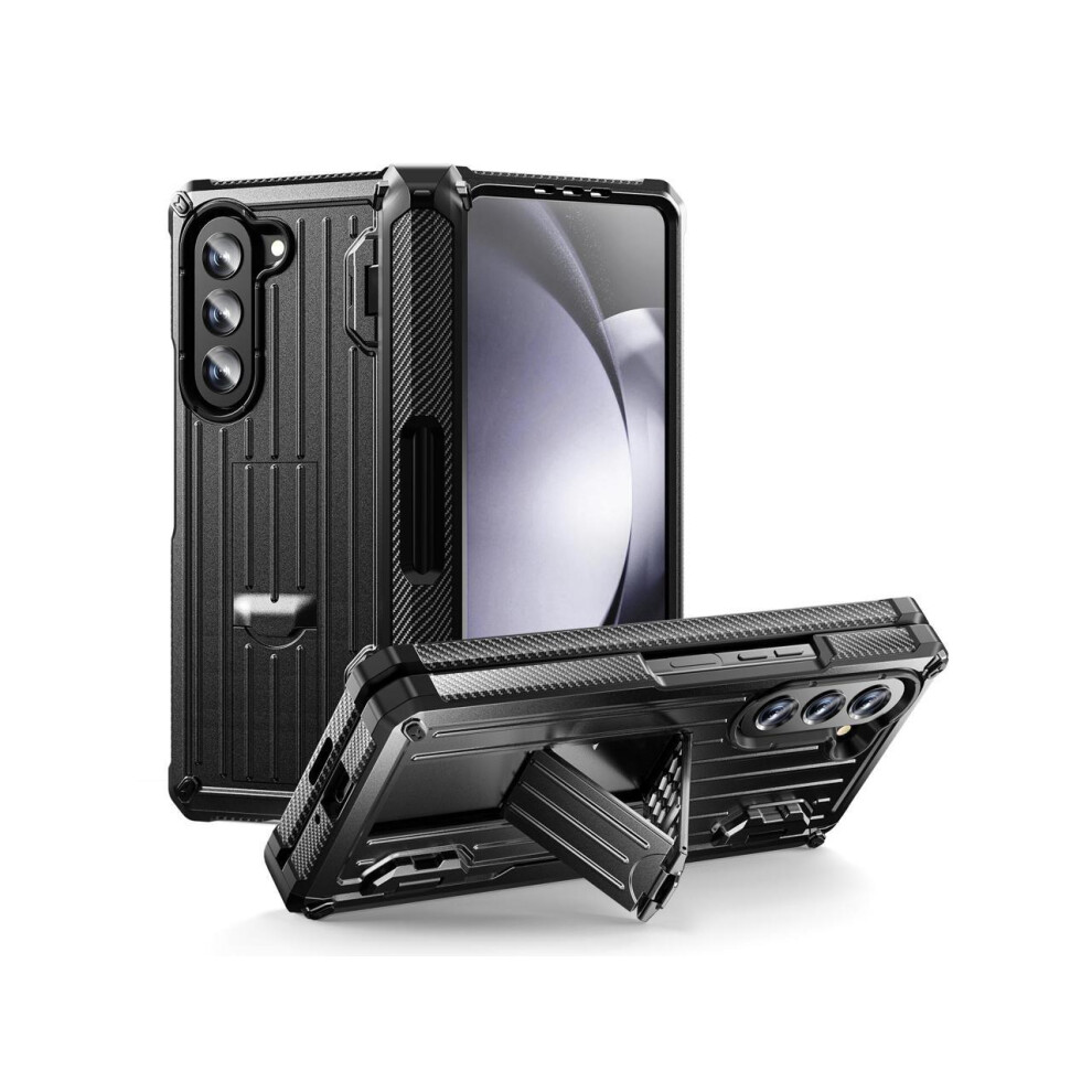 Case For Samsung Galaxy Z Fold 5 5G 2023, Military-Grade Full-Body Shockproof Phone Cover Rugged Bumper Case With Built-In Screen Protector & Kickstan 609808292459