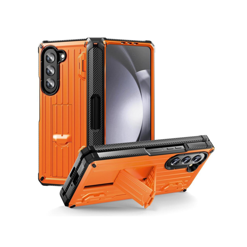 Case For Samsung Galaxy Z Fold 5 5G 2023, Military-Grade Full-Body Shockproof Phone Cover Rugged Bumper Case With Built-In Screen Protector & Kickstan 609808292473