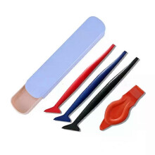 Lot de 5 outils de teinture pour vitres de voiture, grattoir, raclette, coupe-film vinyle