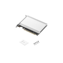 Quad M.2 PCIe 4.0 / PCIe 3.0 X16 Expansion Cad with Heatsink, Support 4 x PCIe NVME M.2 SSD, RAID-on-CPU (VROC) in Intel Platform and PCIe 4.0 RAID in