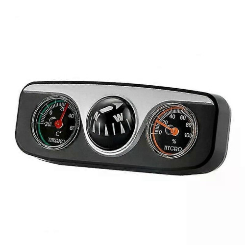 3 σε 1 ABS αυτοκόλλητο Auto Car Triple Gauge Σετ υγρόμετρο Θερμόμετρ