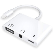 USB 3 Camera Adapter,3 in 1 USB Female OTG Adapter with Charging and 3.5mm Headphone Audio Jack Splitter for iPhone/iPad,Support USB Flash Drive,MIDI