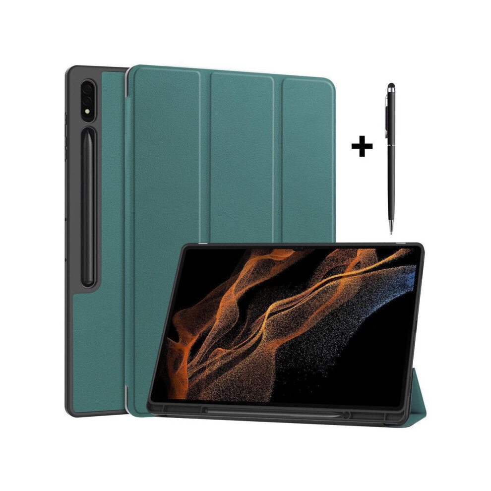 Protective Case For Samsung Galaxy Tab S9 Ultra 14.6 Inch 2023 Sm-X910 Sm-X916b Sm-X918u, Folio Slim Stand Cover With With Pencil Holder, Stylus Pen 609808296853