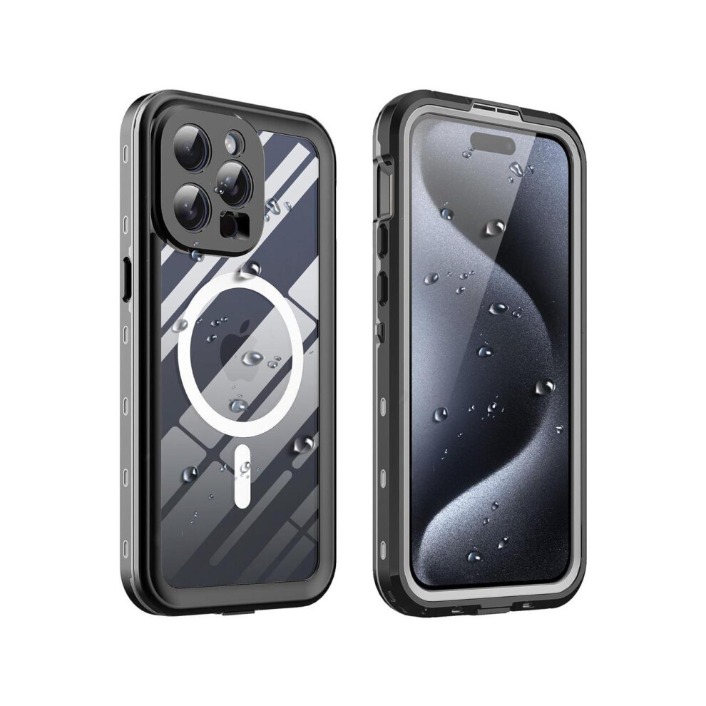 For Iphone 15 Pro 6.1 Inch Waterproof Case Magnetic, [Compatible With Magsafe][With Screen Protector][Ip68 Underwater][15Ft Military Dropproof][Dustpr 609808297140