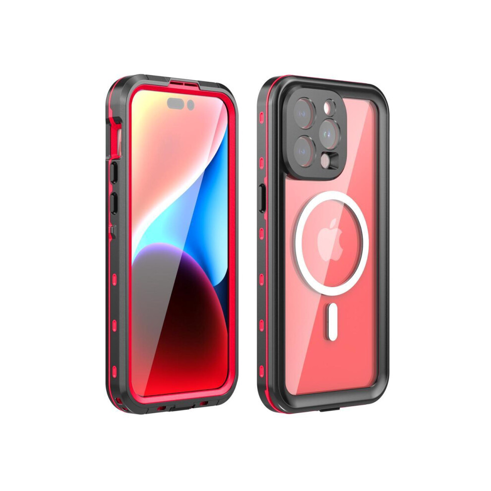 For Iphone 15 Pro Max 6.7 Inch Waterproof Case Magnetic, [Compatible With Magsafe][With Screen Protector][Ip68 Underwater][Dustproof] Phone Cover For 609808297218