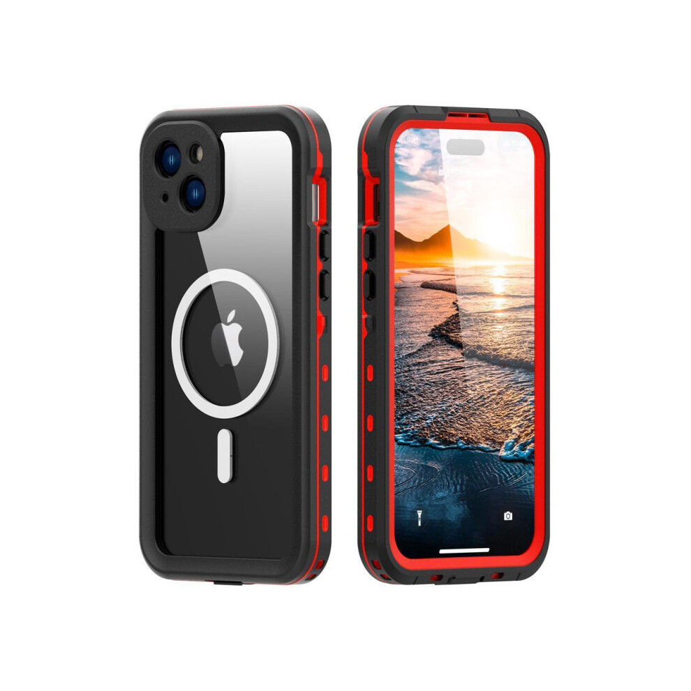 For Iphone 15 Plus 6.7 Inch Waterproof Case Magnetic, [Compatible With Magsafe][With Screen Protector][Ip68 Underwater][15Ft Military Dropproof][Dustp 609808297249