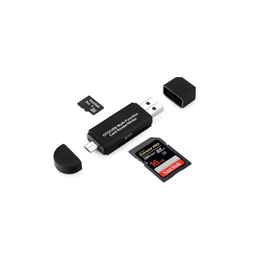 Micro Usb Otg To Usb 2.0 Adapter Sd Micro Sd Card Reader With Standard Usb Male & Micro Usb Male Connector For Smartphones Tablets With Otg Function 609808297553