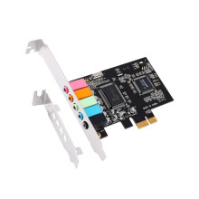 PCIe Sound Card 5.1 Internal Sound Card for PC Windows 11 10 8 7 with Low Profile Bracket 3D Stereo PCI-e Audio Card CMI8738 Chip 32 / 64 Bit Sound Ca