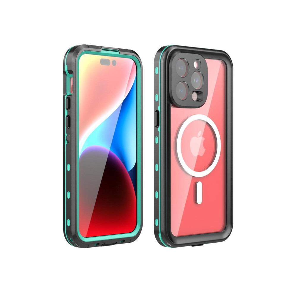 For Iphone 15 Pro Max 6.7 Inch Waterproof Case Magnetic, [Compatible With Magsafe][With Screen Protector][Ip68 Underwater][Dustproof] Phone Cover For 609808297225