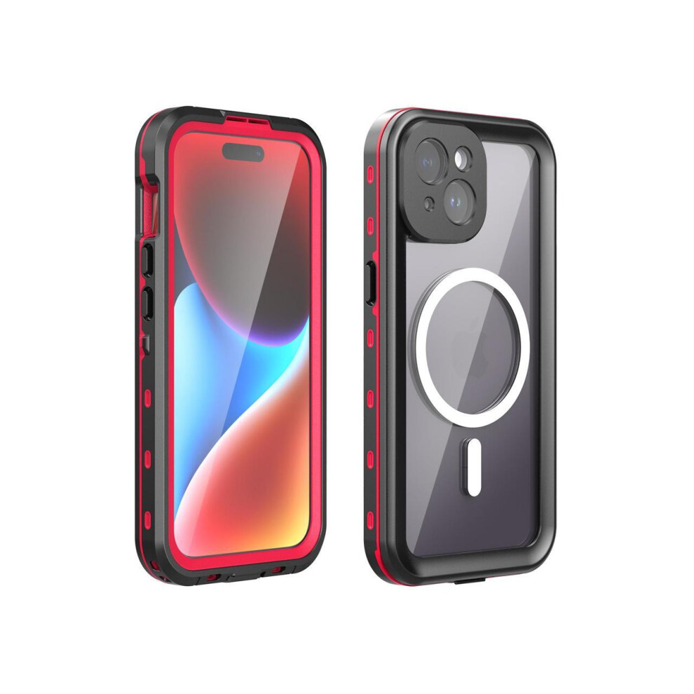 For Iphone 15 6.1 Inch Waterproof Case Magnetic, [Compatible With Magsafe][With Screen Protector][Ip68 Underwater][15Ft Military Dropproof][Dustproof] 609808297188