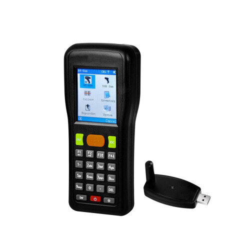 Wireless Barcode Scanner 1D Cordless Data Collector Handheld Portable Data Terminal Inventory Device USB Laser Barcode Scanner with LCD Screen 1