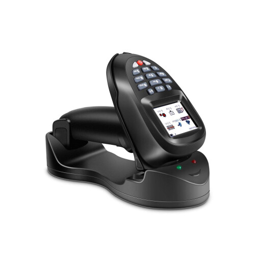 Barcode Scanner 1D 2D QR PDF417 Wireless and Collector Portable Data Terminal Inventory Device Bar Code Reader PDT with TFT Color LCD Screen & USB Cra
