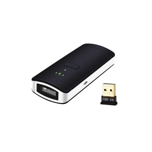 1D 2D QR Wireless Barcode Scanner Compatible with Bluetooth Function & Wired Connection Portable CCD PDF417 Data Matrix Bar Code Reader for Mobile Pay 1