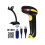 Wireless 1D 2D Barcode Scanner 3 in 1 Compatible with Bluetooth & 2.4GHz Wireless & Wired 1D 2D Bar Code Reader with Stand Datamatrix PDF417 QR Bar Co 1