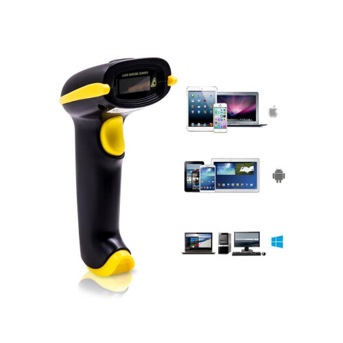 Wireless 2D Barcode Scanner 2 in 1 2.4GHz Wireless & USB 2.0 Wired 1D 2D Barcode Reader with Stand Datamatrix PDF417 QR Bar Code Scanner for Mobile Pa