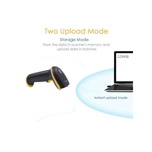 Wireless 2D Barcode Scanner 2 in 1 2.4GHz Wireless & USB 2.0 Wired 1D 2D Barcode Reader with Stand Datamatrix PDF417 QR Bar Code Scanner for Mobile Pa 2