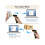 Wireless 1D 2D Barcode Scanner 3 in 1 Compatible with Bluetooth & 2.4GHz Wireless & Wired 1D 2D Bar Code Reader with Stand Datamatrix PDF417 QR Bar C 8
