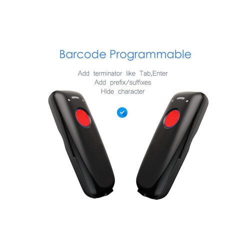 3-in-1 Wired & Bluetooth & 2.4G Wireless Barcode Scanner USB 1D Mini Portable Handheld CCD Bar Code Reader For Computer Tablet Smartphone Compatible w 2