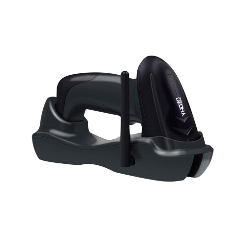 Wireless Barcode Scanner with USB Cradle Receiver Charging Base 433MHz Handheld 1D Cordless Laser Barcode Reader Portable Bar Code Scanning for Retail