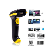 2D Wireless Barcode Scanner 2-in-1 433Mhz wireless & USB 2.0 Wired 1D QR PDF417 Data Matrix Bar Code Scanner Cordless CMOS Image Barcode Reader for Mo