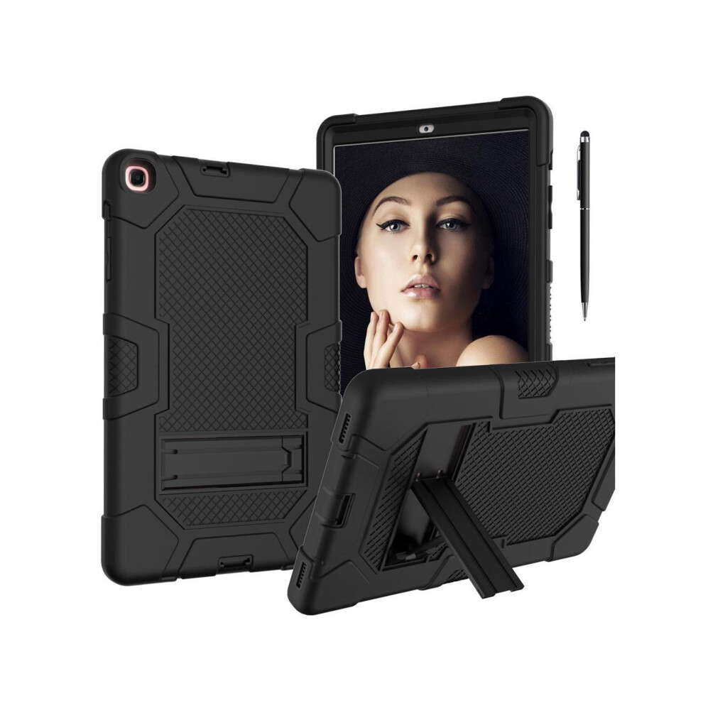 Case For Samsung Galaxy Tab A 10.1 Inch 2019 Sm-T510/ Sm-T515/ Sm-T517 With Kickstand, Heavy Duty Shockproof Protective Cover With Stylus Pen 609808301496