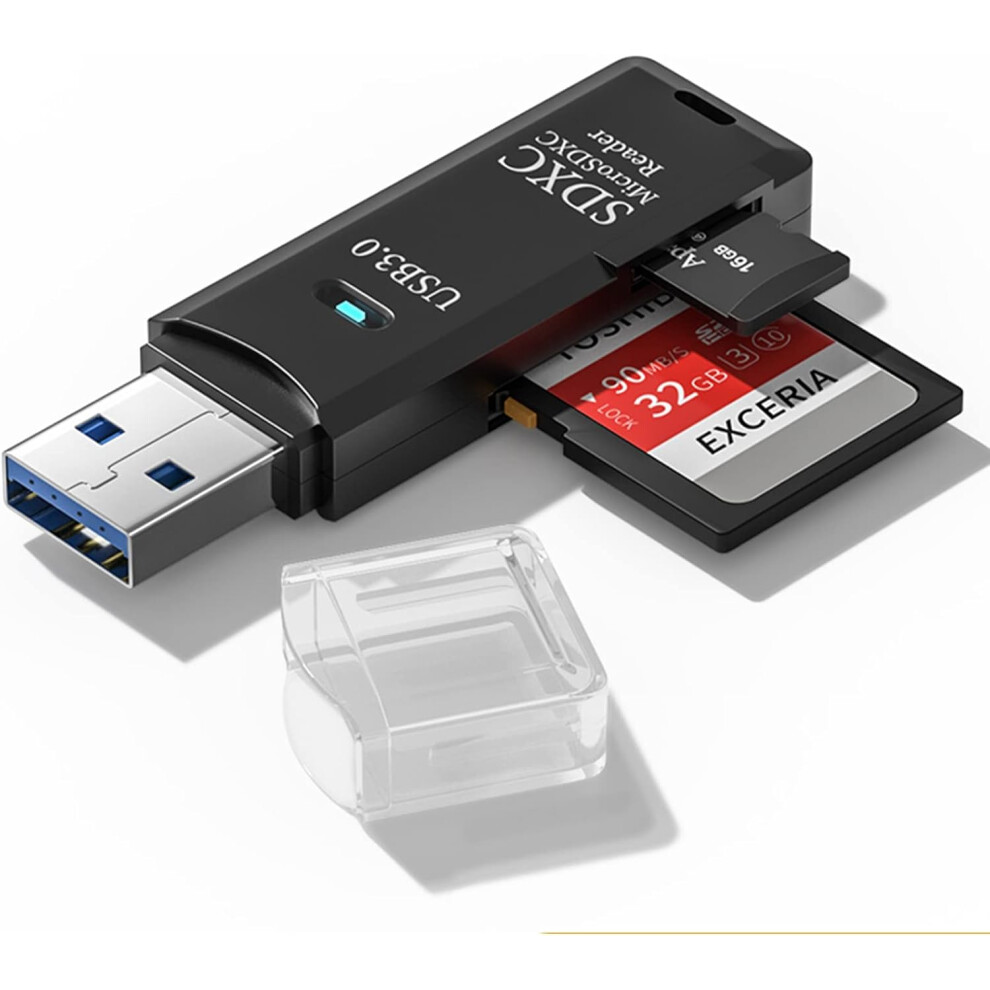 Usb 3.0 Micro Sd Card Reader, 5Gbps 2-In-1 Sd Card Reader To Usb Adapter, Wansurs Memory Card Reader For Sdxc, Sdhc, Mmc, Rs-Mmc, Micro Sdxc, Micro Sd 746964500599