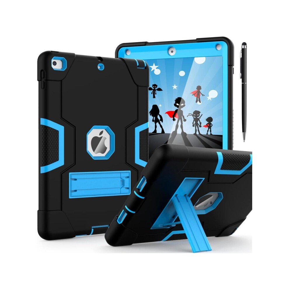 Case For Ipad 6Th/5Th Generation 9.7 Inch 2018 2017 With Kickstand, Hybrid Shockproof Protective Cover With Stylus Pen 609808303001